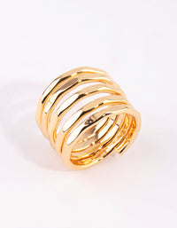 Gold Molten Layered Ring - link has visual effect only