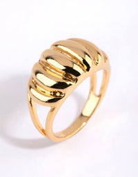 Gold Plated Croissant Ring - link has visual effect only