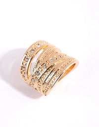 Gold Diamante Wrap Ring - link has visual effect only