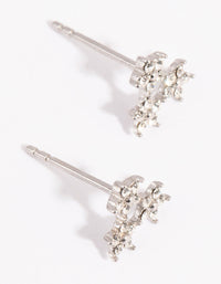 Surgical Steel Flower Cluster Stud Earrings - link has visual effect only