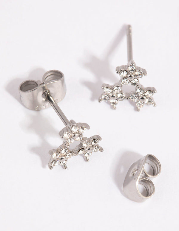 Surgical Steel Flower Cluster Stud Earrings