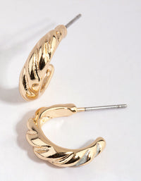 Gold Small Croissant Hoop Earrings - link has visual effect only
