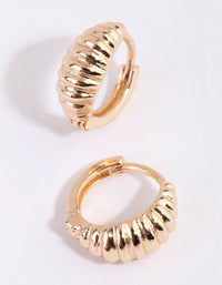 Gold Small Croissant Huggie Earrings - link has visual effect only