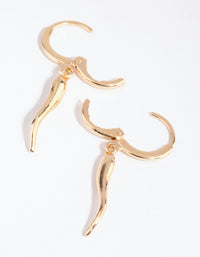 Gold Chilli Huggie Earrings - link has visual effect only