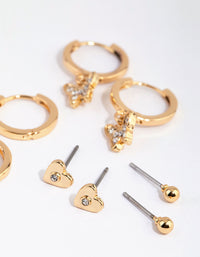 Gold Butterfly Stud and Huggie Pack - link has visual effect only