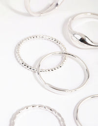 Silver Twist and Textured Ring Pack - link has visual effect only