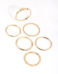 Gold Vine and Textured Ring Pack - link has visual effect only
