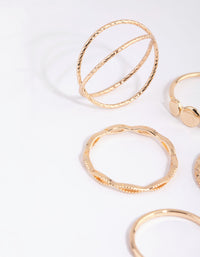 Gold Disc and Twist Ring Pack - link has visual effect only