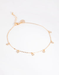 Gold Diamante and Chain Anklet - link has visual effect only