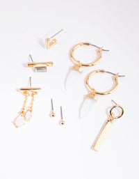 Gold Moonstone Shard Earring Stack Pack - link has visual effect only