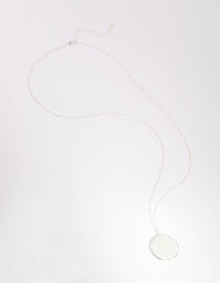 Silver Light Jade Long Necklace - link has visual effect only