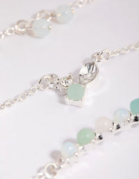 Silver Mixed Bead Bracelet and Anklet Pacl - link has visual effect only