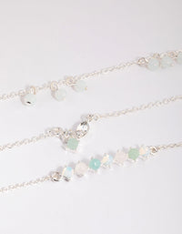 Silver Mixed Bead Bracelet and Anklet Pacl - link has visual effect only
