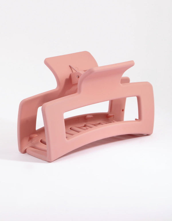 Large Rectangular Blush Plastic Claw