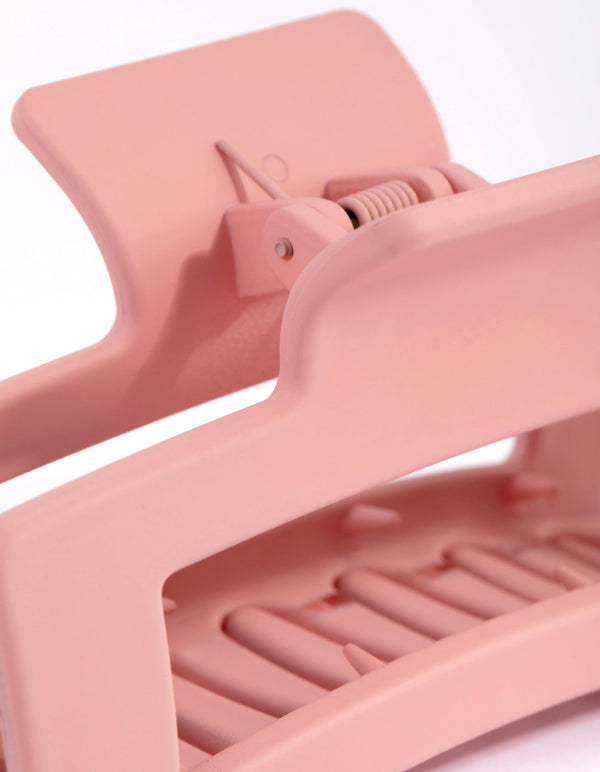 Large Rectangular Blush Plastic Claw
