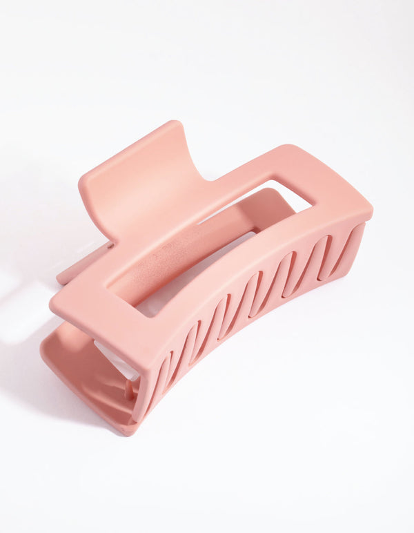 Large Rectangular Blush Plastic Claw