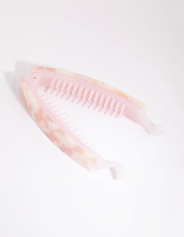 Pink Rectangular Banana Clip