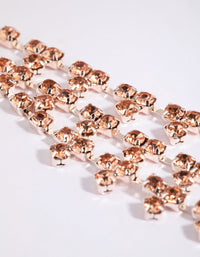 Rose Gold Tiered Diamante Necklace and Earrings Set - link has visual effect only