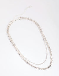Silver Cup Chain Layered Necklace - link has visual effect only