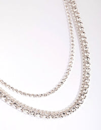 Silver Cup Chain Layered Necklace - link has visual effect only