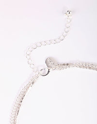 Silver Butterfly Cup Chain Layered Necklace - link has visual effect only