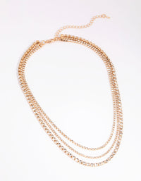 Gold Layered Cup Chain Necklace - link has visual effect only