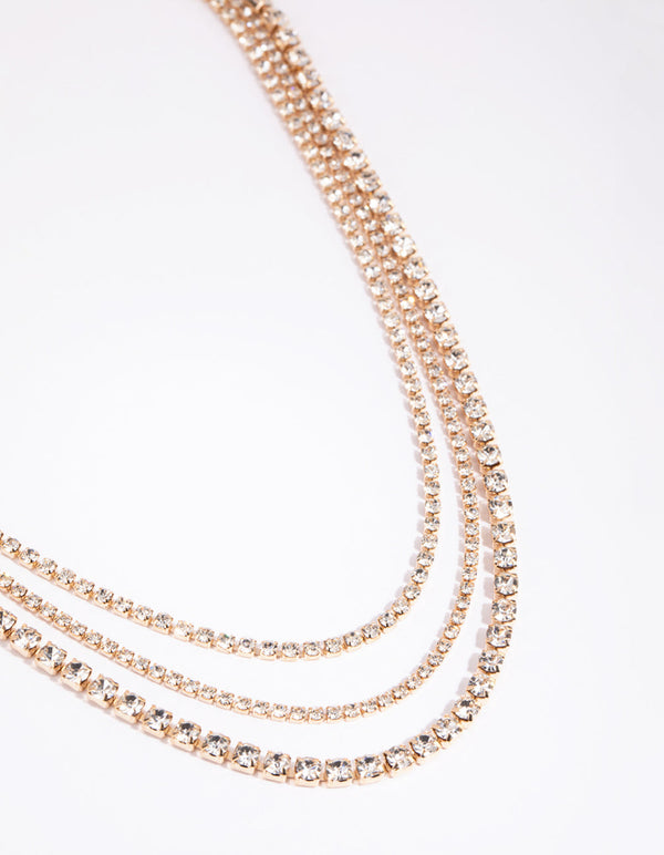 Gold Layered Cup Chain Necklace