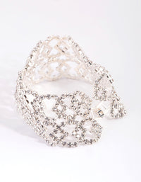 Silver Cup Chain Clasp Bracelet - link has visual effect only
