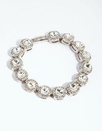 Rhodium Classic Halo Bracelet - link has visual effect only