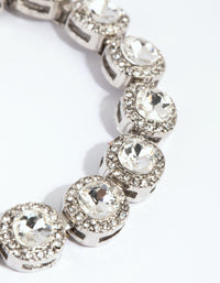 Rhodium Classic Halo Bracelet - link has visual effect only