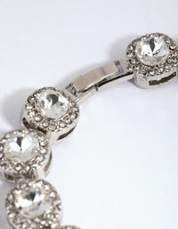 Rhodium Classic Halo Bracelet - link has visual effect only