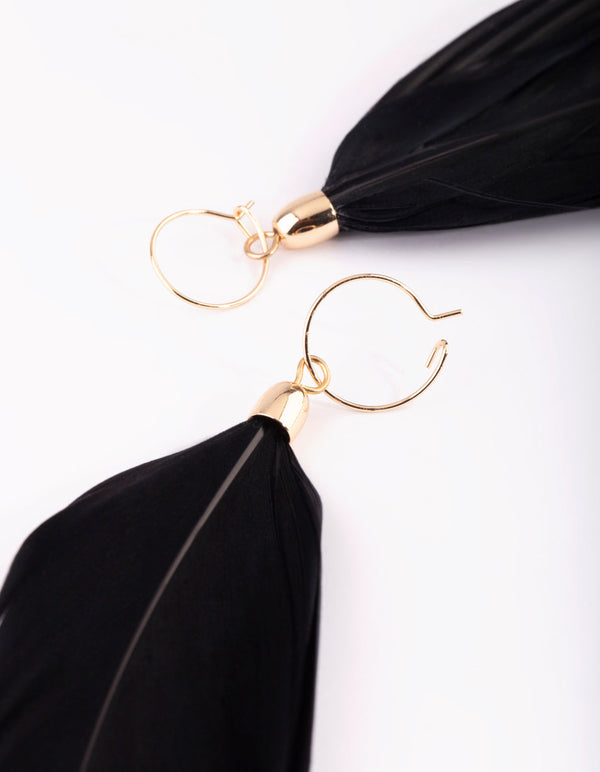 Gold Soft Fan Drop Earrings