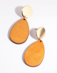 Gold Teardrop Earrings - link has visual effect only
