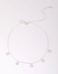 Silver Butterfly Choker Necklace - link has visual effect only