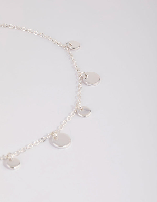 Silver Circle Choker Necklace