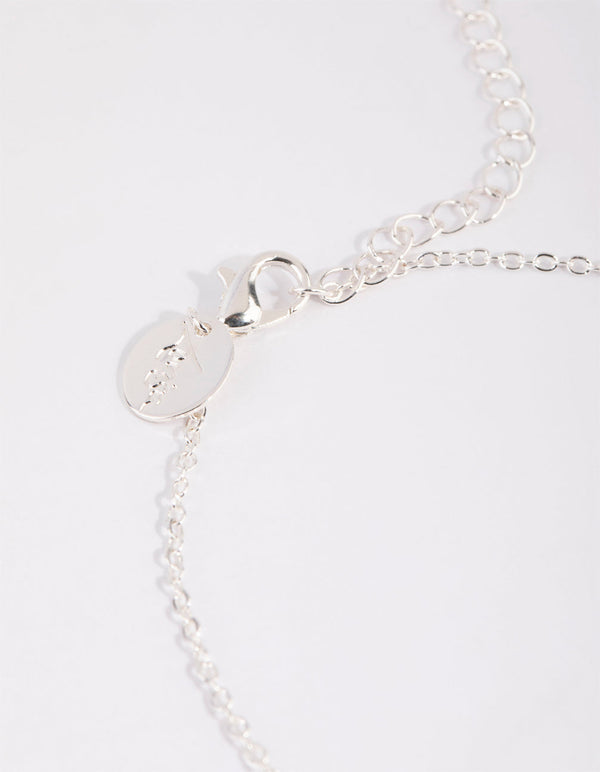 Silver Circle Choker Necklace