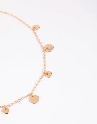 Gold Circle Choker Necklace - link has visual effect only