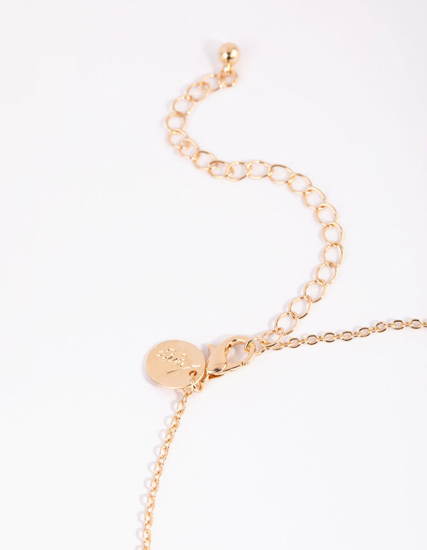 Gold Circle Choker Necklace