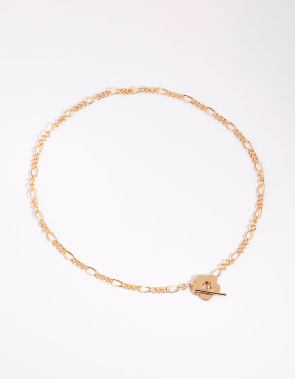 Gold Daisy Fob Necklace