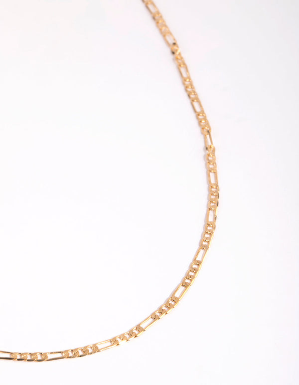 Gold Long Figaro Necklace