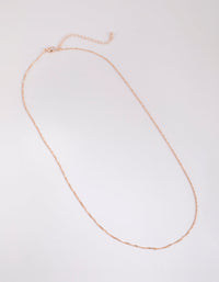 Rose Gold Long Rope Chain Necklace - link has visual effect only