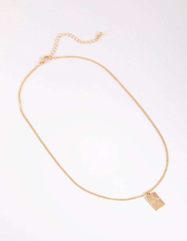 Gold Celestial Pendant Necklace