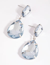 Blue Teardrop Statement Earrings - link has visual effect only