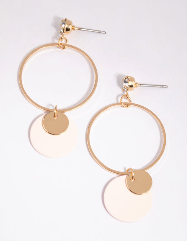 Blush Geometric Drop Earrings