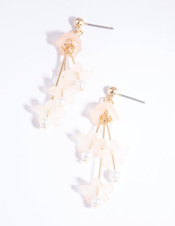 Pink Lilly Drop Earrings