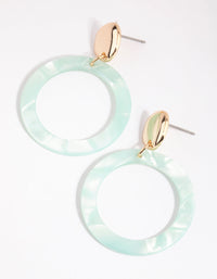 Blue Circle Drop Earrings - link has visual effect only