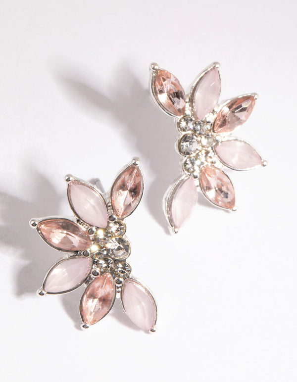 Silver Lillypad Stud Earrings