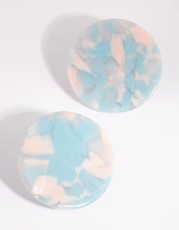 Acrylic Flat Button Stud Earrings - link has visual effect only