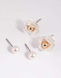 Mixed Rose Earring Set - link has visual effect only