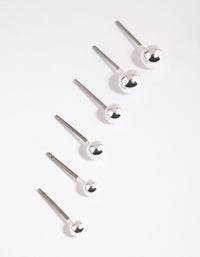 Silver Dainty Stud Earring Pack - link has visual effect only